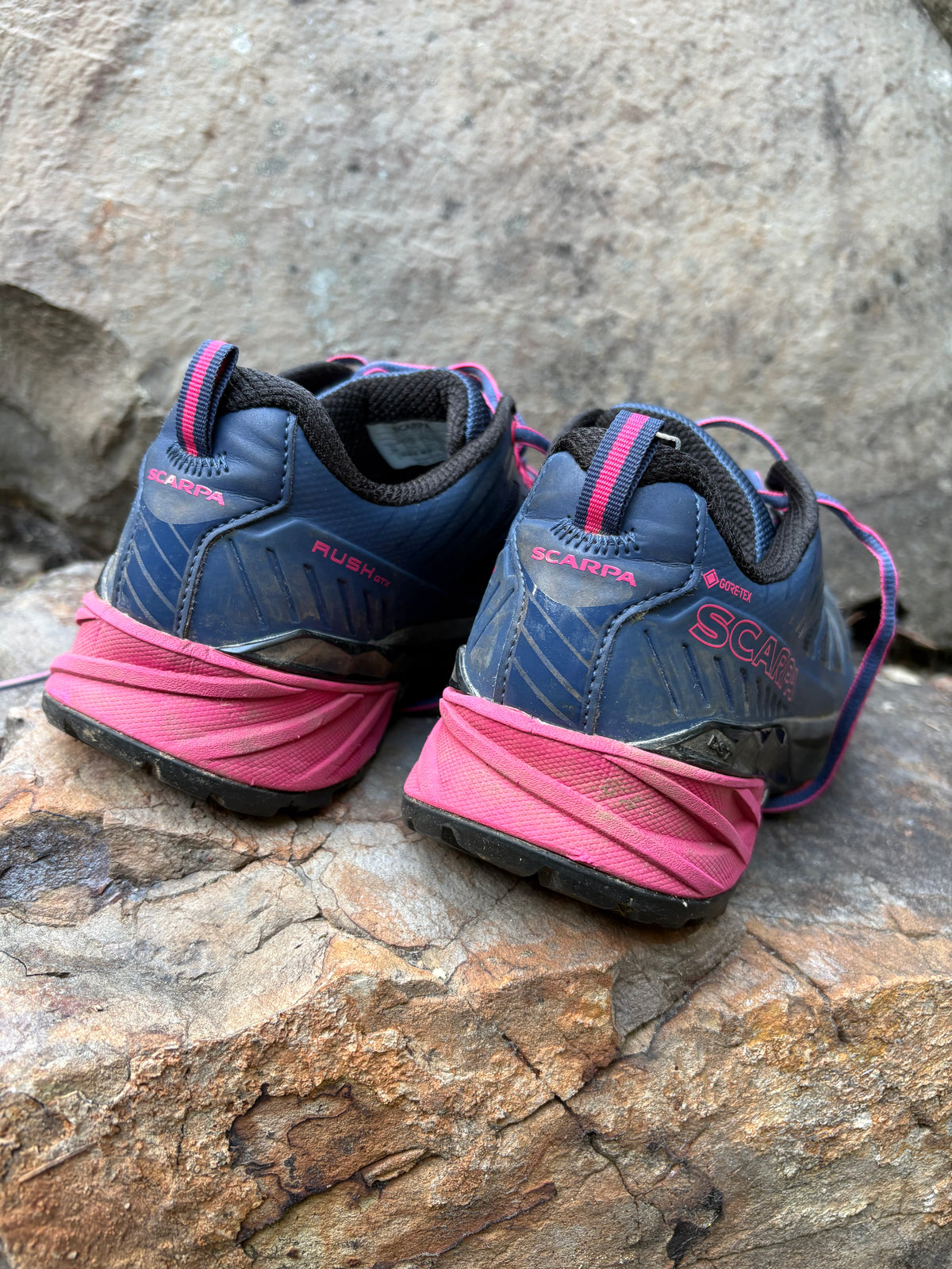 Scarpa Rush GTX Trail Runner (Navy/Raspberry, Women's US 6.5)