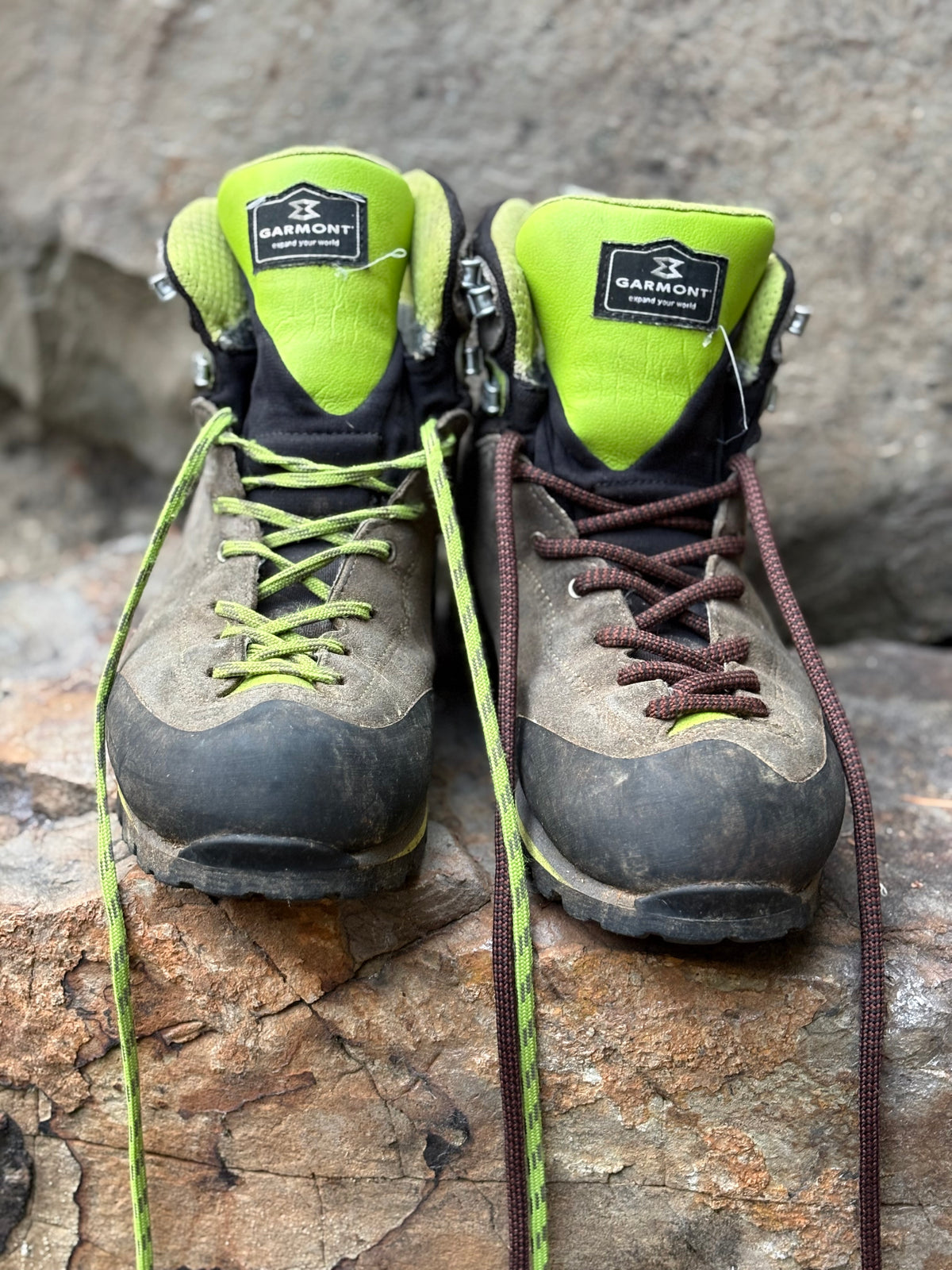 Garmont Trail Guide GTX Boots (Grey/Lime Green, Men's 10)