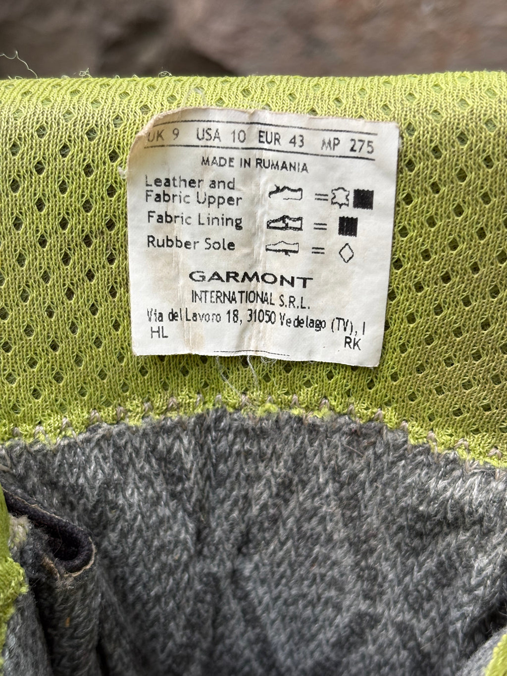 Garmont Trail Guide GTX Boots (Grey/Lime Green, Men's 10)
