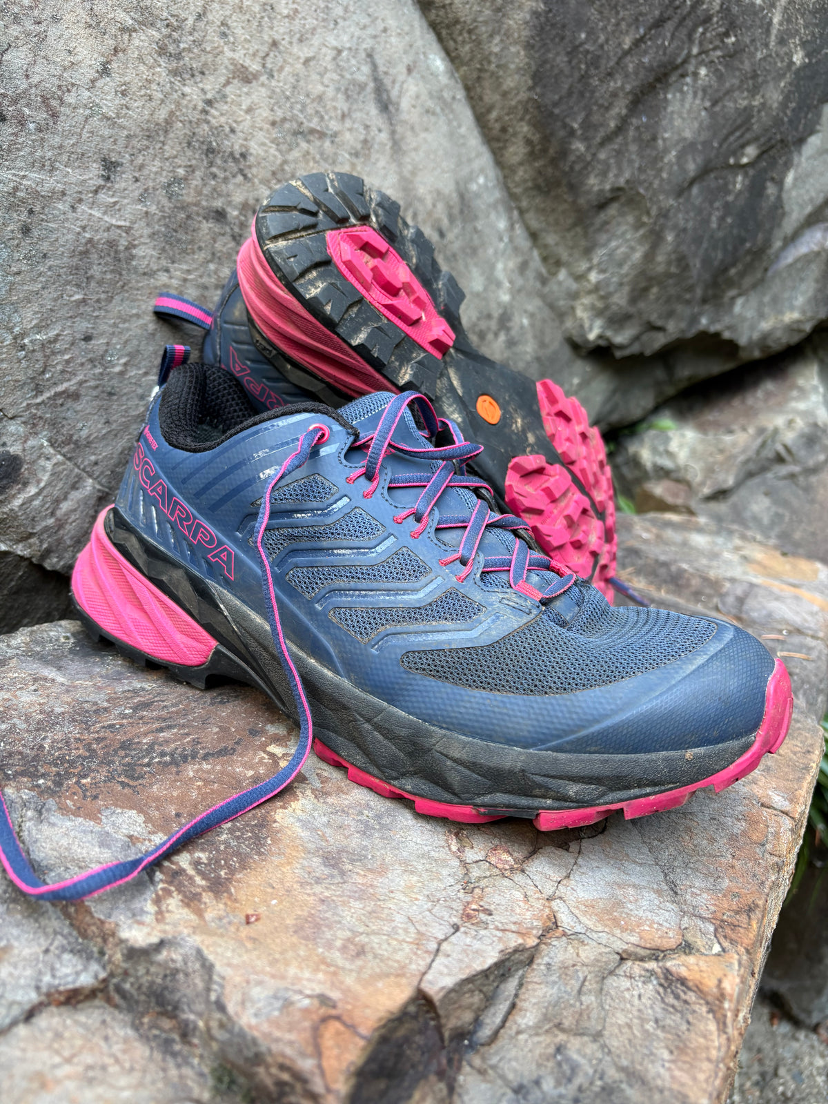 Scarpa Rush GTX Trail Runner (Navy/Raspberry, Women's US 6.5)