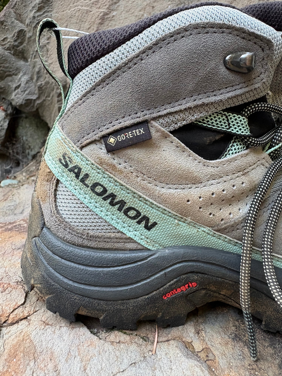 Salomon Quest Rove GTX (Grey & Teal, Women's US 6.5)