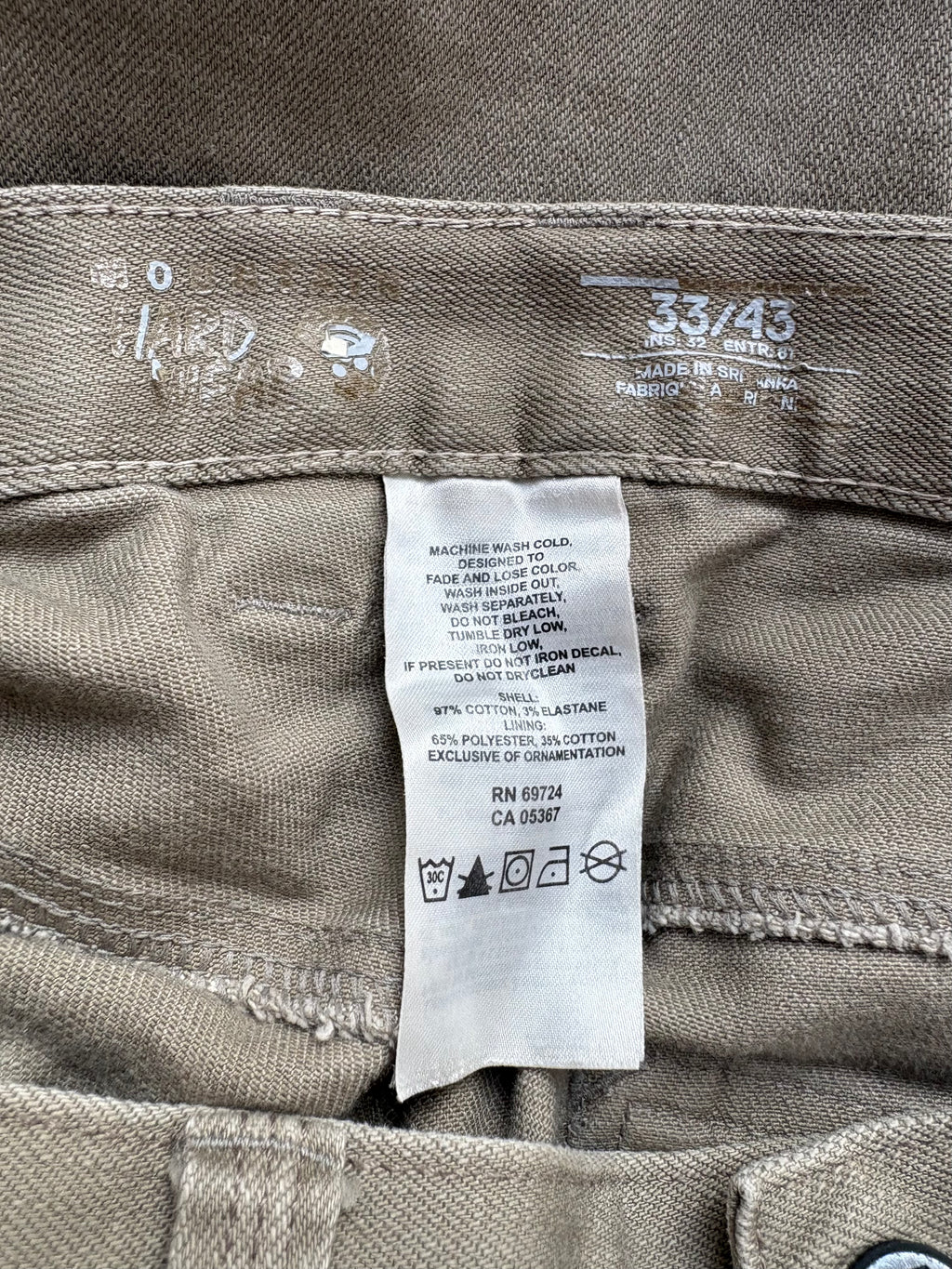 Mountain Hardwear Denim Jean, Stretch (Tan, Men's 33/32)