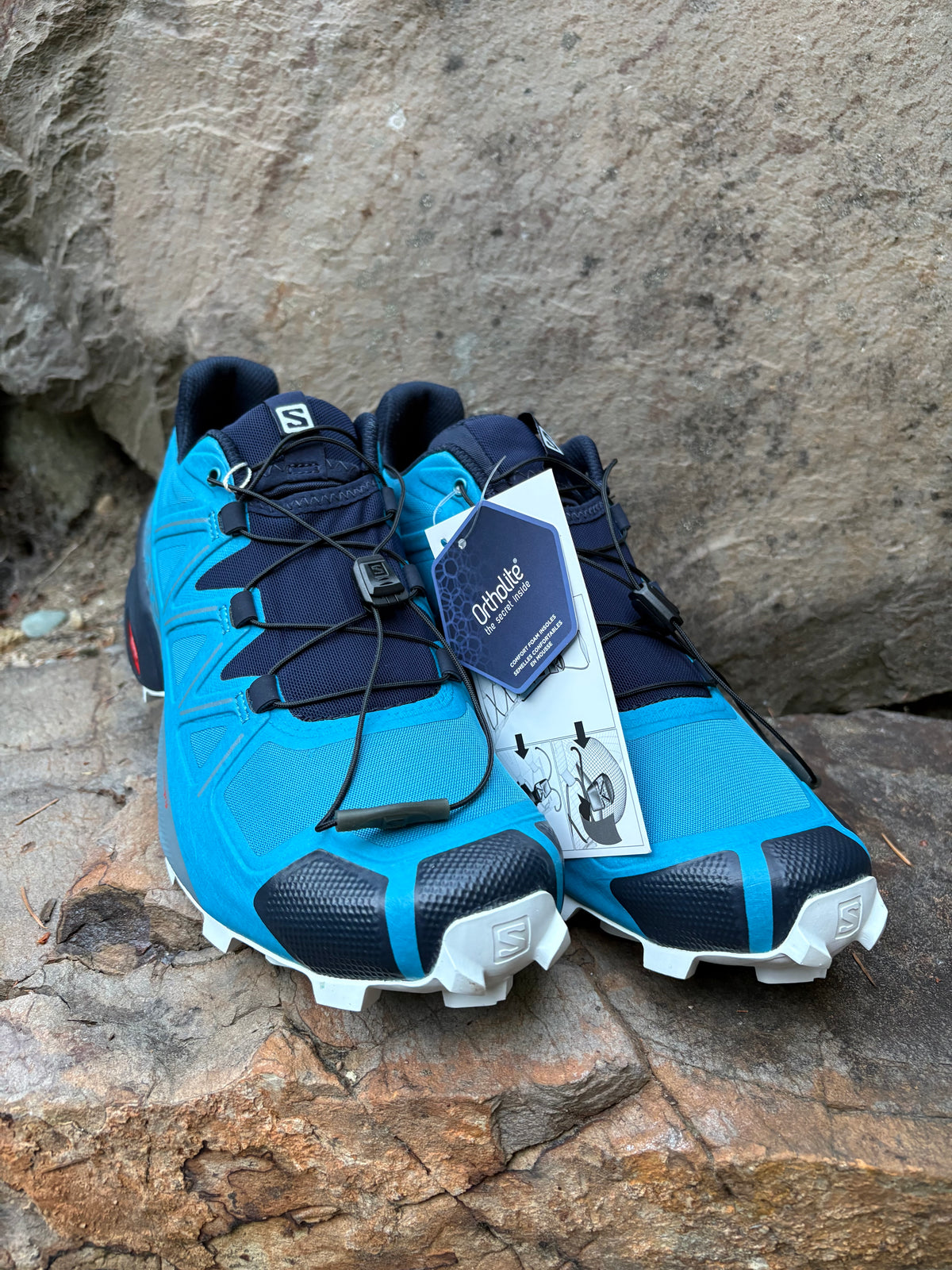 Salomon Speedcross 5 Trail Runners (Blue, Men's 9.5)