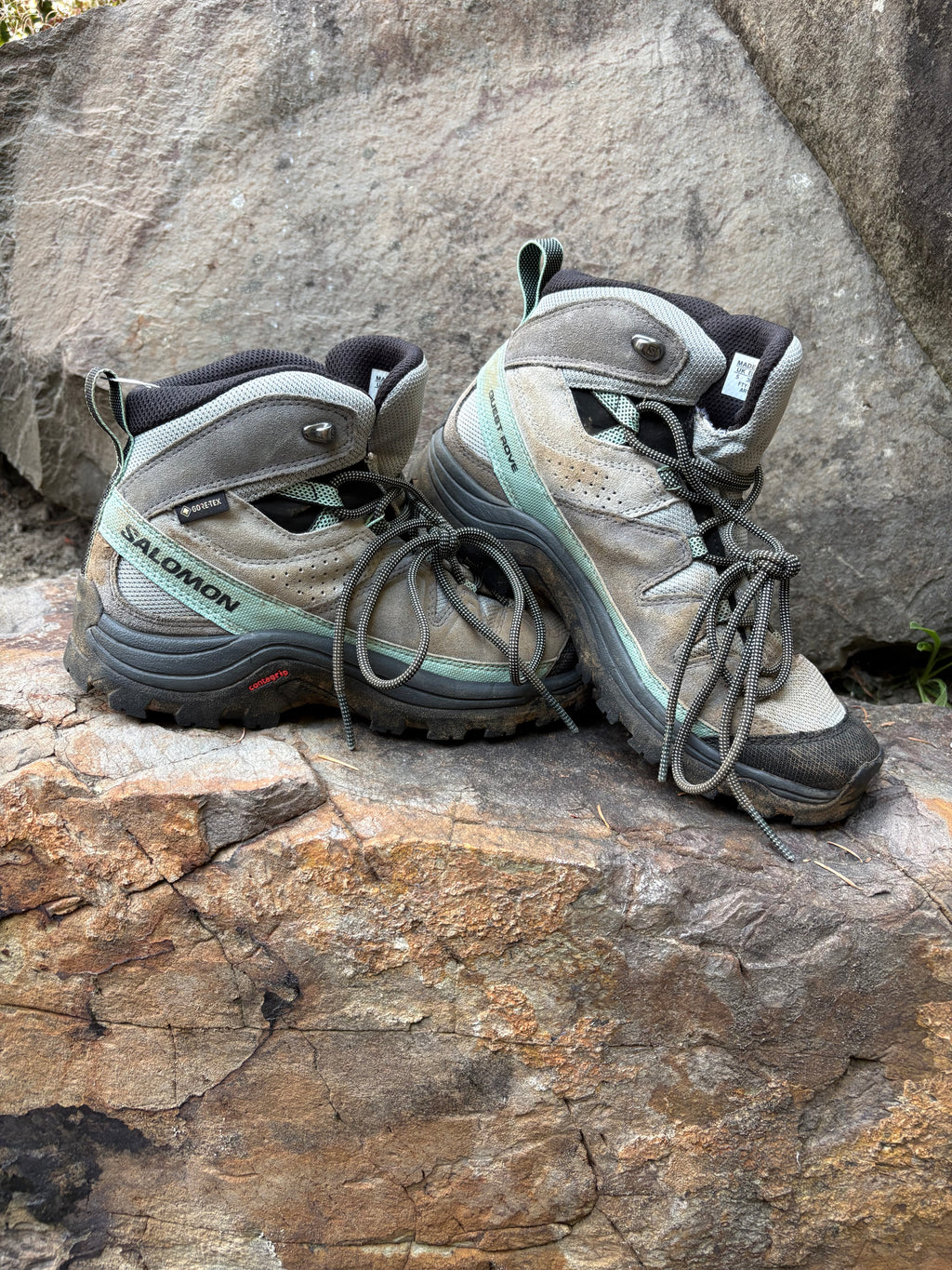 Salomon Quest Rove GTX (Grey & Teal, Women's US 6.5)
