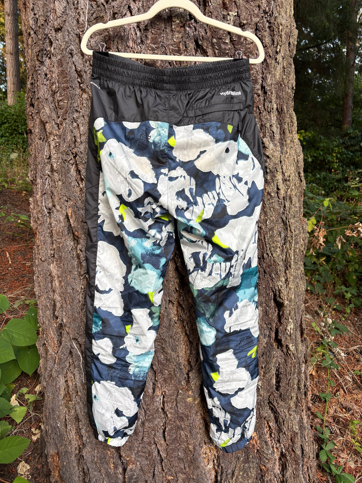 North Face Hydrenaline Pants 2000 (Floral Blue/Black, Women's M)