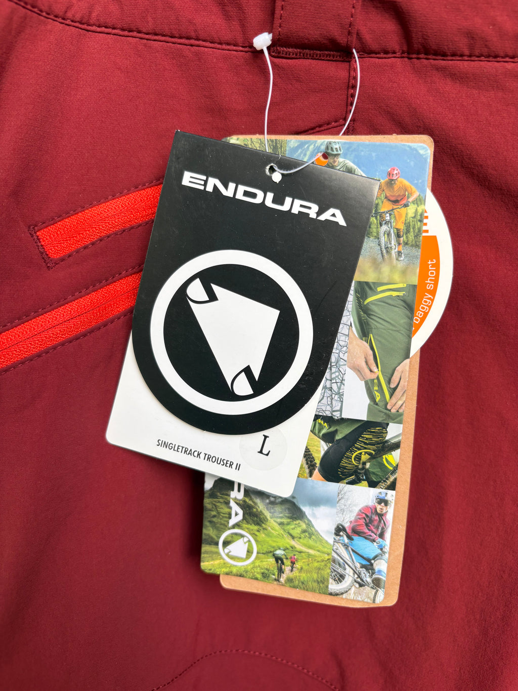 Endura SingleTrack Trouser II Bike Pants (Burgundy, Men's L)