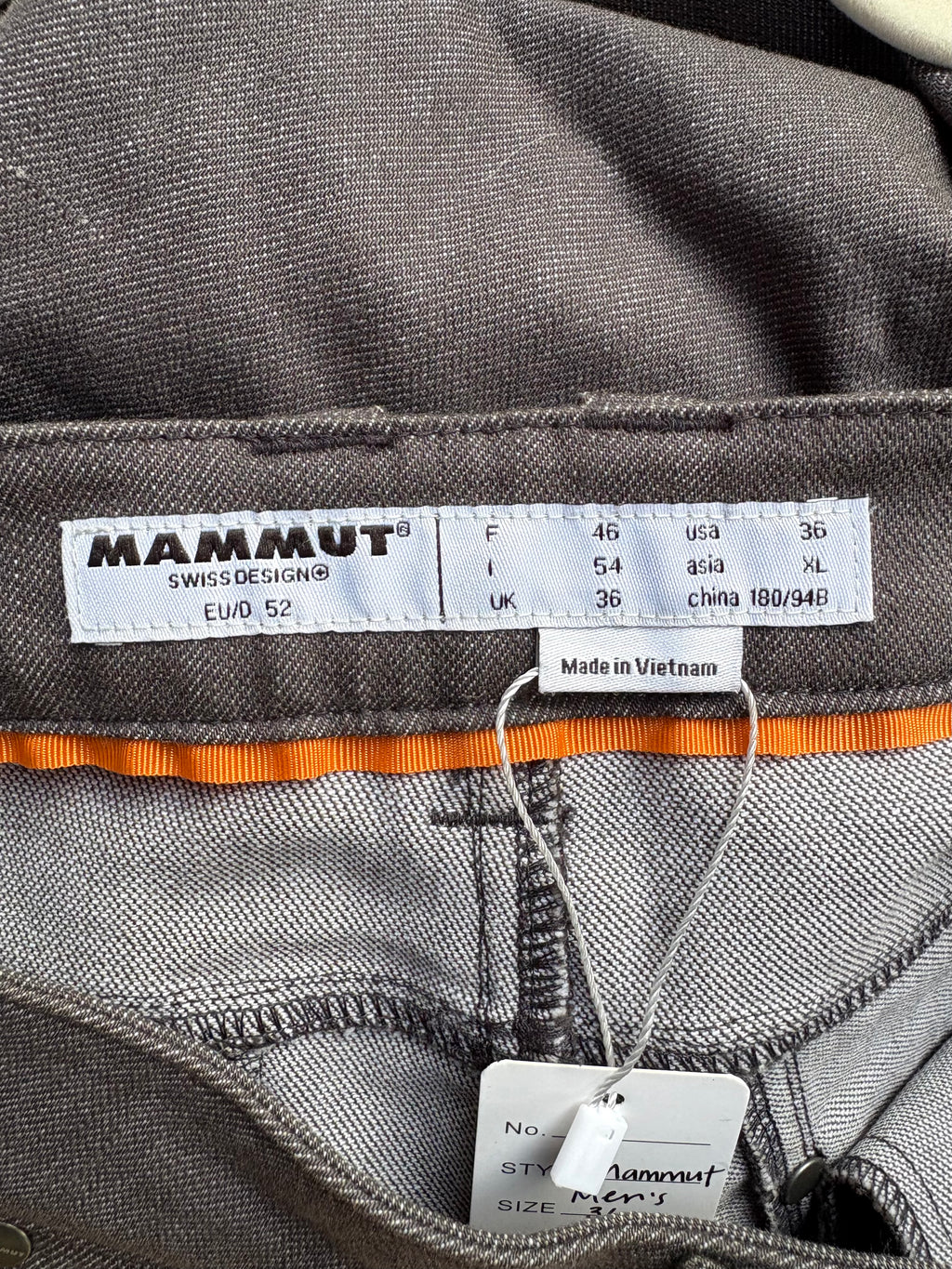 Mammut Technical Climbing Jeans (Light Grey, Men's 36)